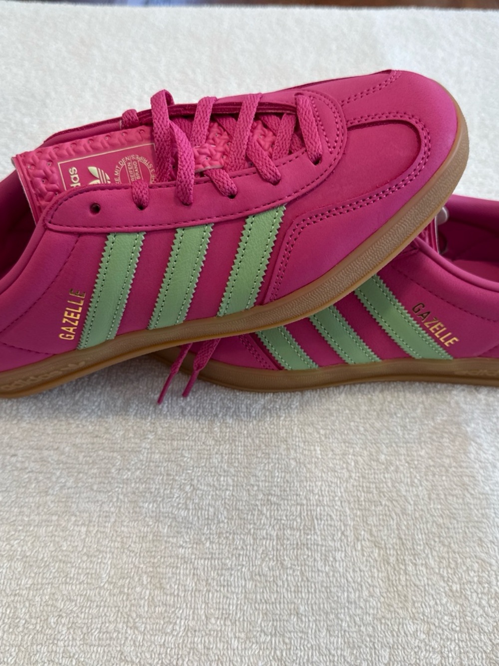 adidas Gazelle Indoor Pink Green Women’s 8 NWT JI2718 - Picture 3 of 8